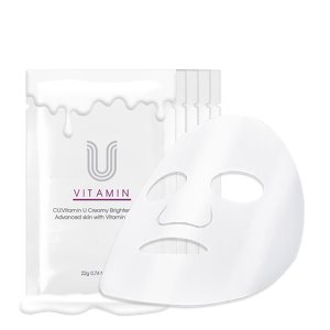 클린업피부과 [CU스킨] CU:VitaminU 크리미 브라이트닝 마스크 (22g x 5매) 고농축 영양 마스크