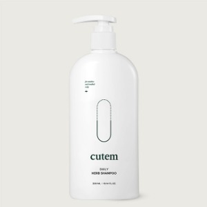 cutem [큐템] 데일리 허브 샴푸 300ml (민감성 두피, 편안한 두피 케어)